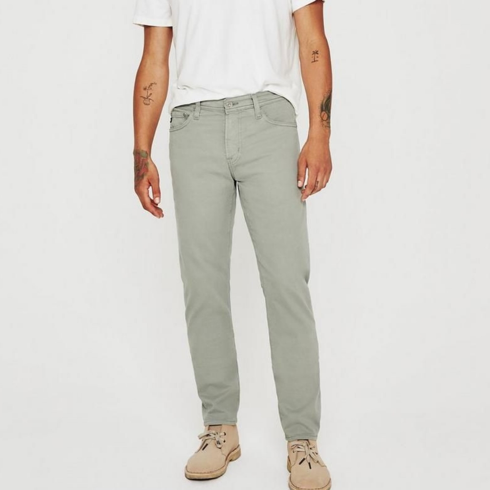 AG Jeans Men's Graduate Pale Green Tailored Leg Jeans. 36x32